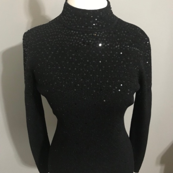 Merter Street Studio Sweaters - Merter Streeet Studio Black Sequin & Sparkling Top